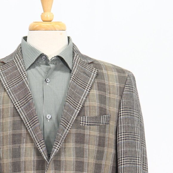 ETRO 44S Brown Check 2-Button Sport Coat Blazer Jacket T142 - Picture 5 of 11